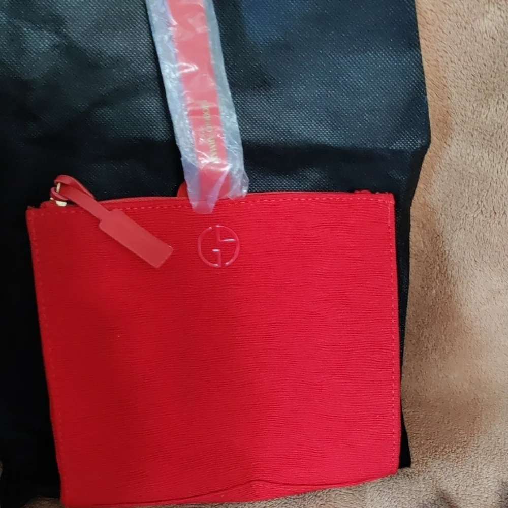 Giorgio Armani Red and Black Beauty Set 7inDx7.5inD - Picture 6 of 16